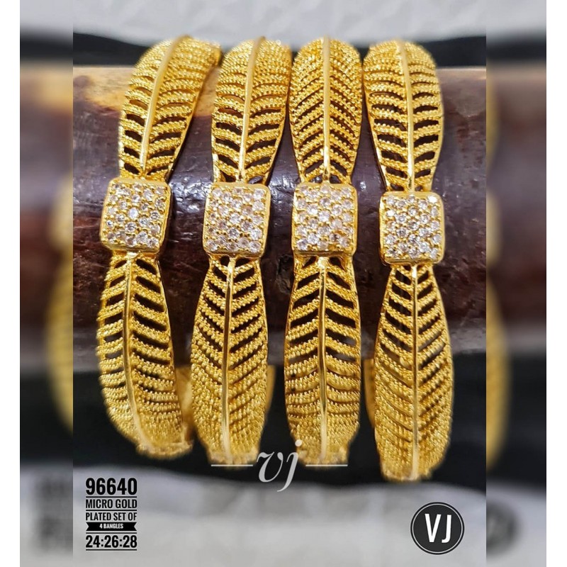 Micro Gold Plated Set of 4 Bangles