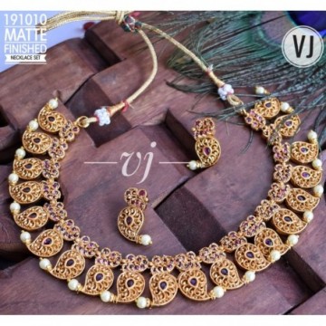 VJ Matte Finished Necklace Set