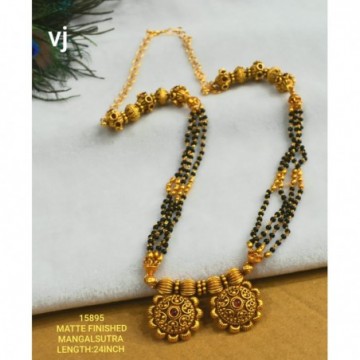 VJ Matte Finished Mangalsutra Length 24 Inch