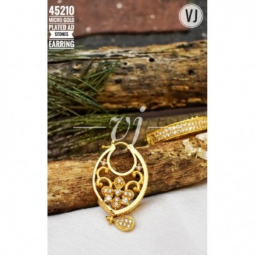 VJ Micro Gold Plated AD Stones Earring