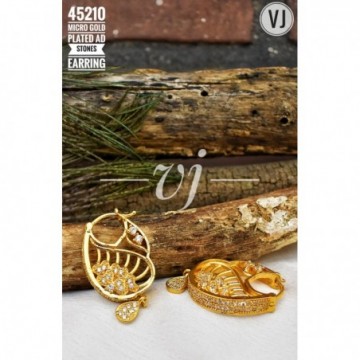  VJ Micro Gold Plated AD Stones Earring-s2