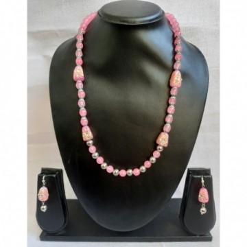Handcrafted Multicoloured Beads Necklace Set