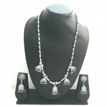 Multi Coloured Beads Hand Made Necklace Set