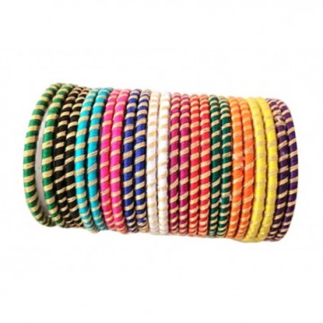 Multi Coloured Beautiful Handcrafted Bangles Set