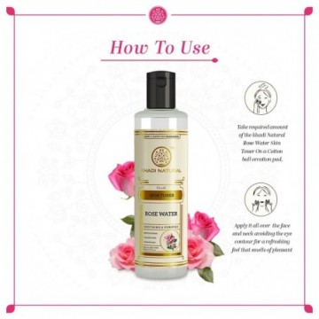  KHADI HERBAL PURE ROSE WATER SKIN TONER (Pack of 2)