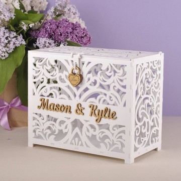 Wedding card box with slot