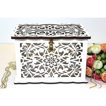 Wedding card box with slot