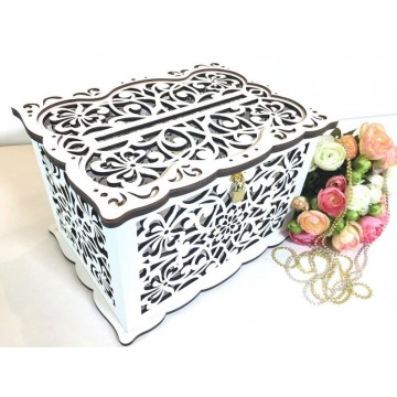 Wedding card box with slot