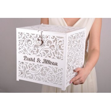 Wedding card box with slot