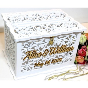 Wedding card box with slot