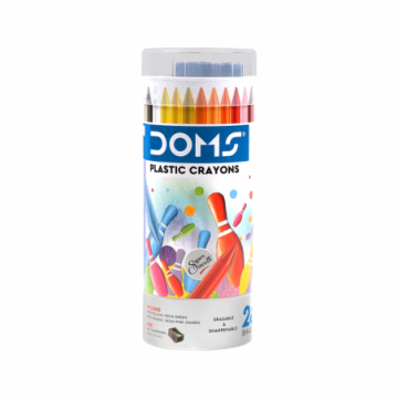 DOMS Plastic Crayons 24 shades Groove