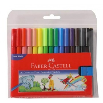 Faber-Castell Connector Pen Set - Pack of 15 (Assorted)