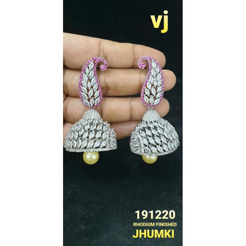 RHODIUM FINISHED JHUMKI