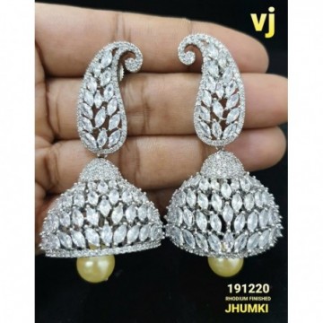  RHODIUM FINISHED JHUMKI