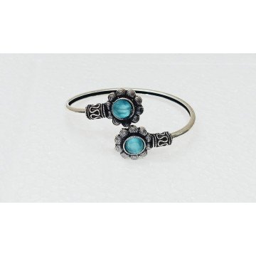 Oxidized silver polish adjustable bracelet in 6 colours