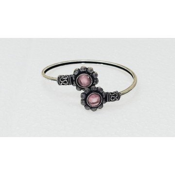 Oxidized silver polish adjustable bracelet in 6 colours
