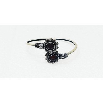 Oxidized silver polish adjustable bracelet in 6 colours