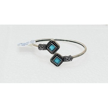 Oxidized silver polish adjustable bracelet in 6 colours