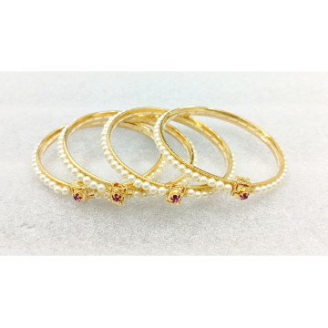 Pearl bangles adjustable (set of 4)