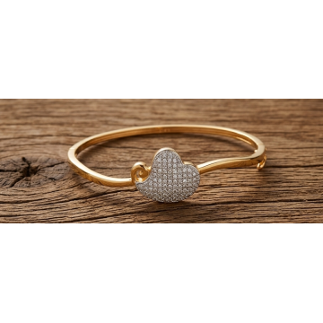Real diamond design openable bracelet